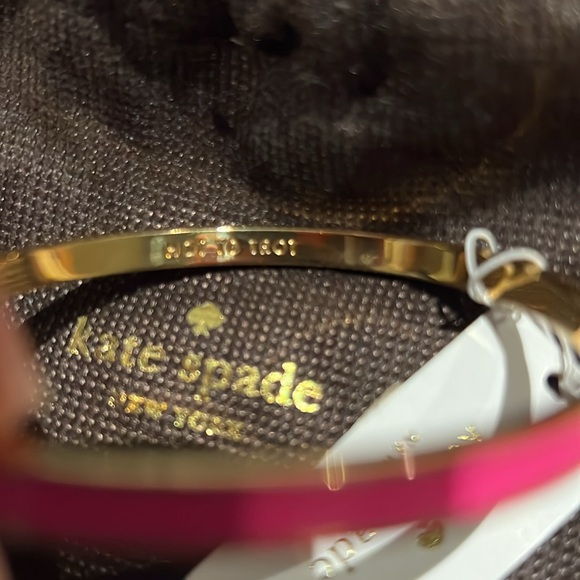 kate spade hot pink & gold idiom bangle NWT - Picture 3 of 4